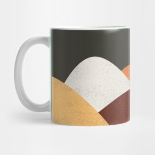 Sun & Moon Artwork With mountains. Boho art of moon at night and terracotta mountains. Mug